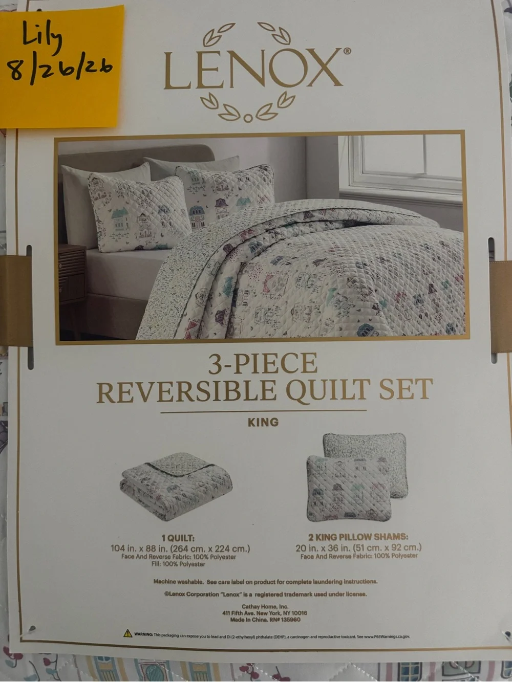 Lenox reversible piece